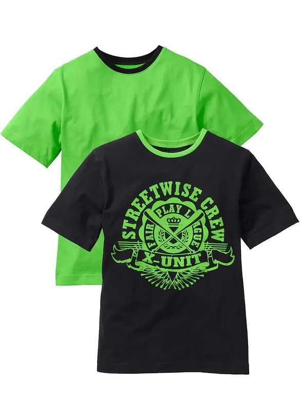T-shirt (pacco da 2) in puro cotone biologico, bonprix