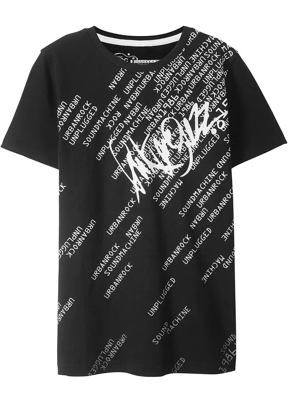 T-shirt slim fit in puro cotone, bonprix