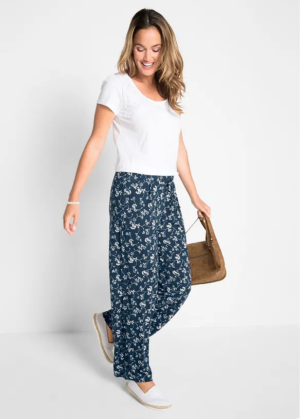 Pantaloni a palazzo in misto viscosa, bonprix