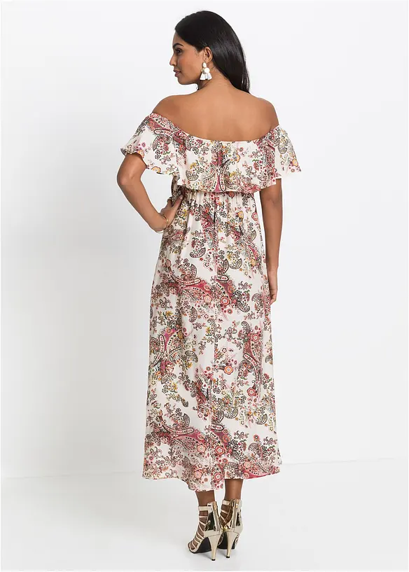 Abito con spalle scoperte in viscosa fluente, bonprix