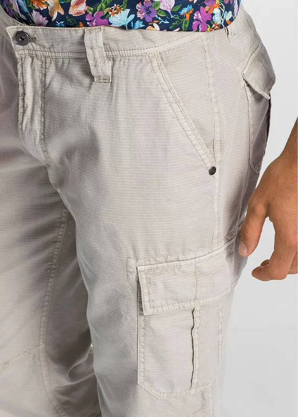 Bermuda cargo lunghi in puro cotone, regular fit, bonprix