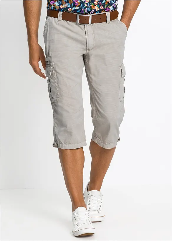 Bermuda cargo lunghi in puro cotone, regular fit, bonprix