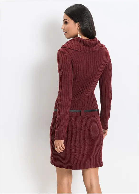 Abito in maglia con cintura, BODYFLIRT