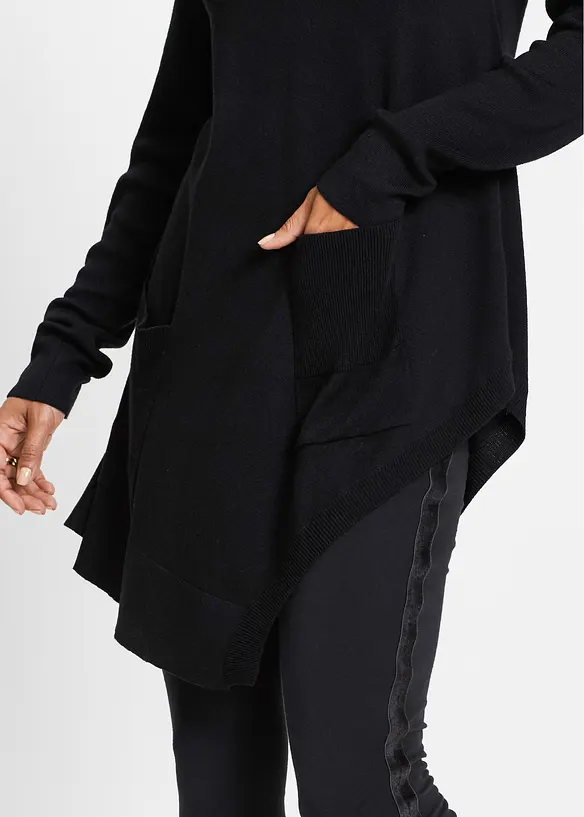 Maglione lungo in misto viscosa, bonprix