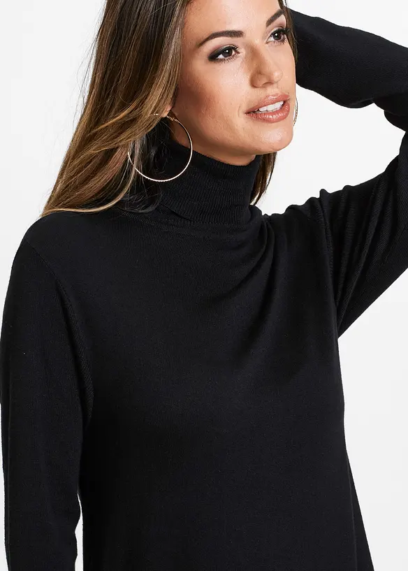 Maglione lungo in misto viscosa, bonprix