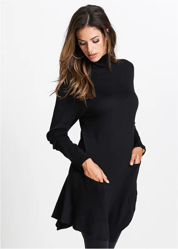 Maglione lungo in misto viscosa, bonprix