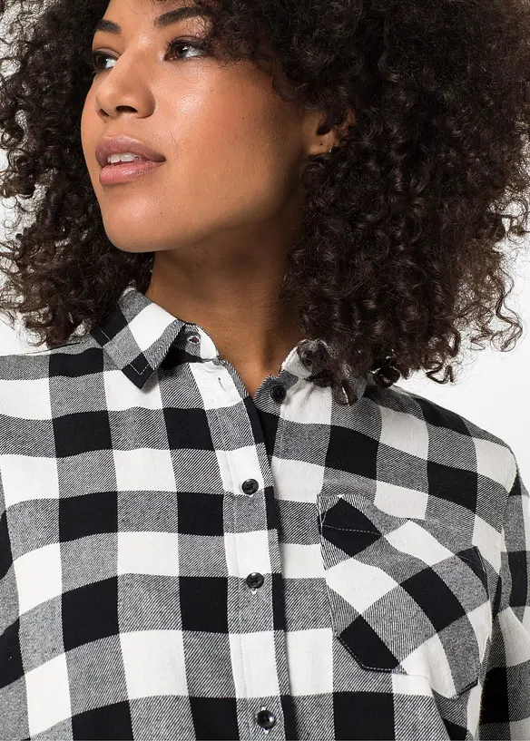 Camicia lunga in flanella, bonprix