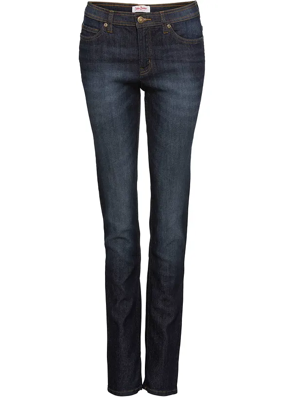 Mom jeans in stretch confortevole, vita media, bonprix