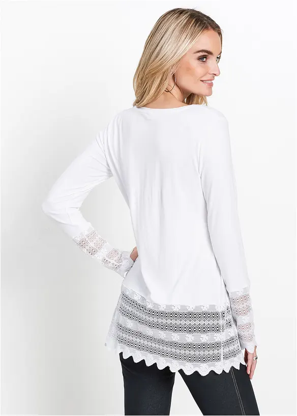 Maglia a manica lunga con pizzo, bpc selection