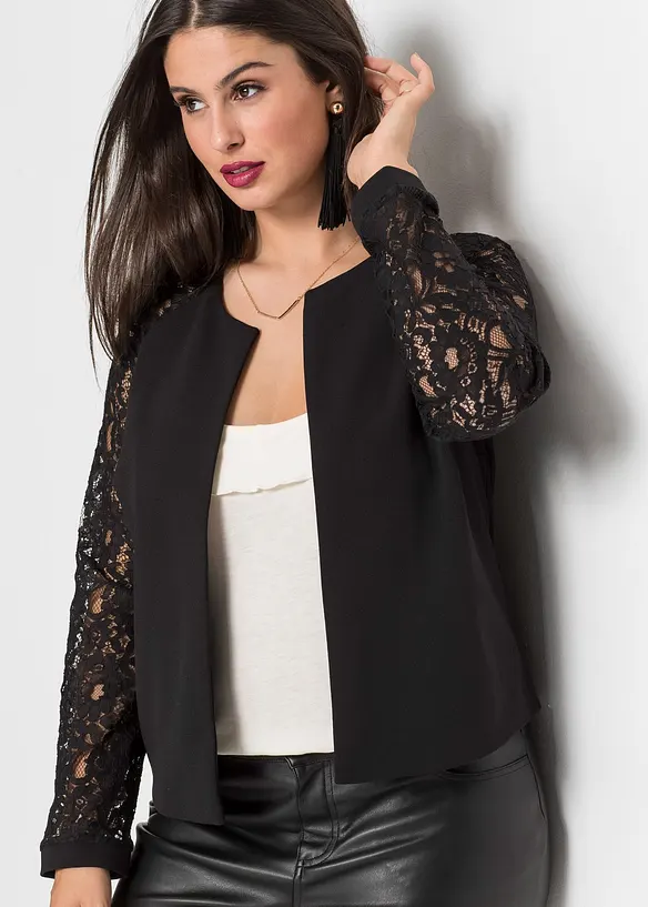 Blazer con maniche in pizzo, bonprix