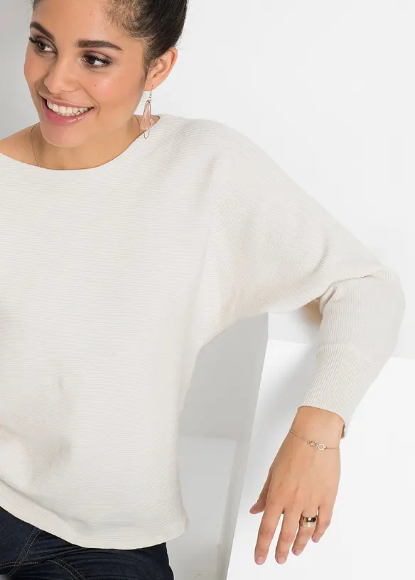Maglione oversize a costine, bonprix