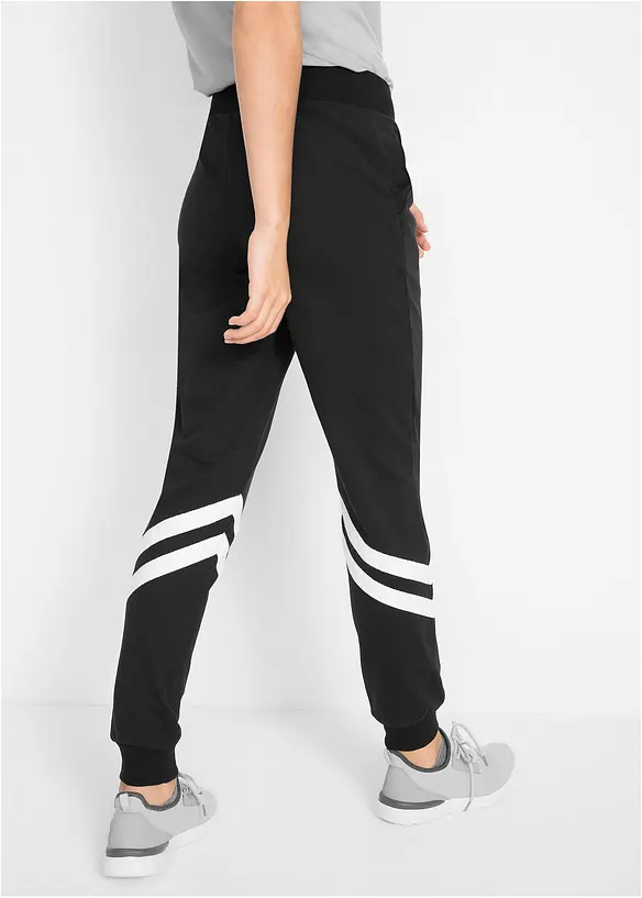 Pantaloni in felpa con righe, bonprix