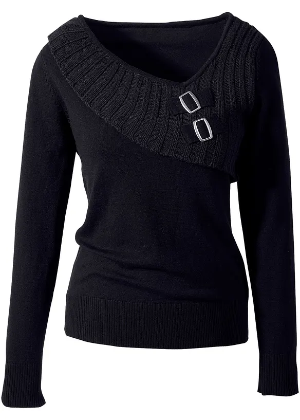 Maglione in filato fine con cotone, bonprix