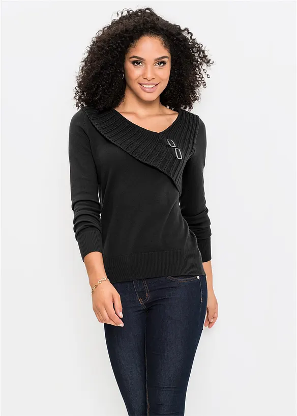 Maglione in filato fine con cotone, bonprix