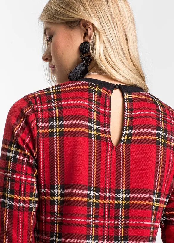 Miniabito jacquard a quadri, bonprix