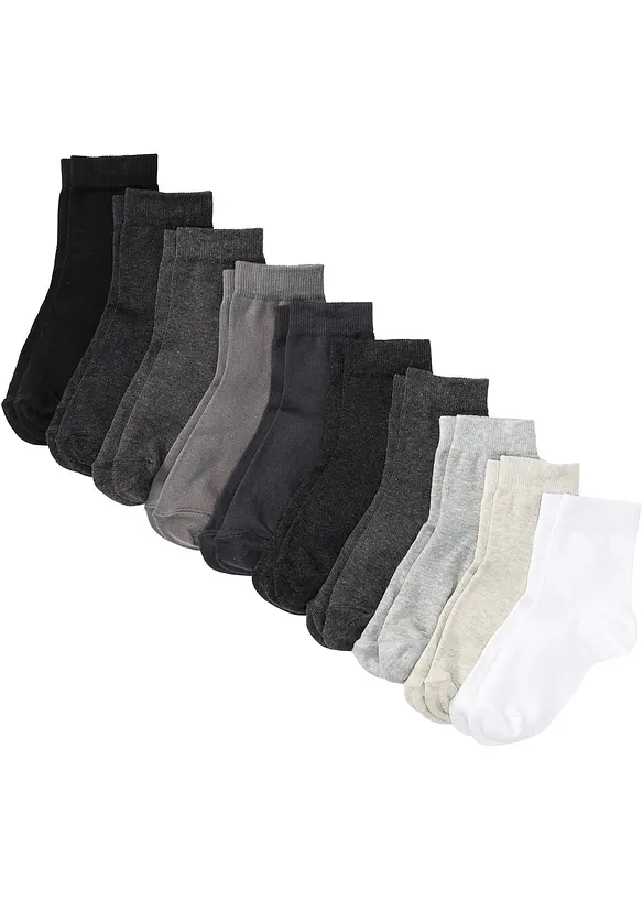 Calzini corti con cotone biologico (pacco da 10 paia), bonprix