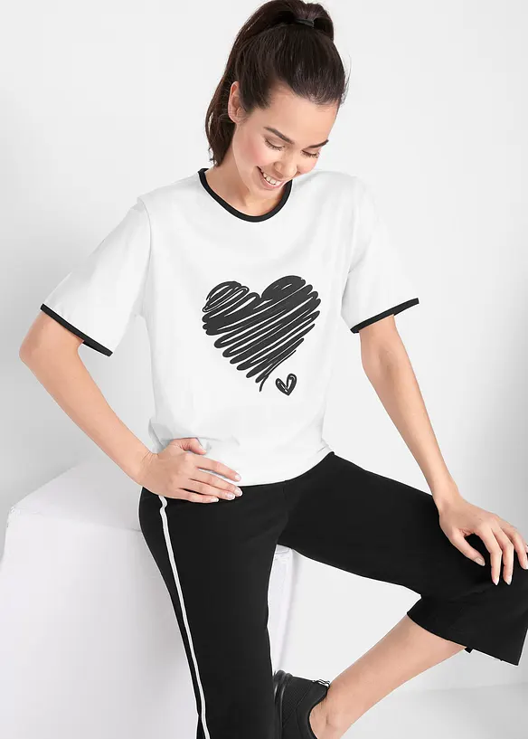 T-shirt lunga a maniche corte (pacco da 2), bonprix