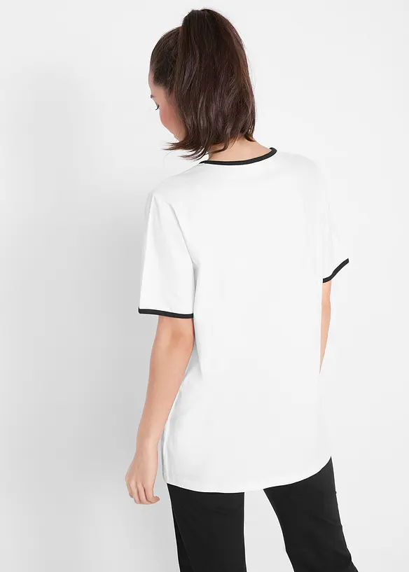T-shirt lunga a maniche corte (pacco da 2), bonprix