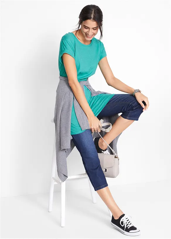 T-shirt lunga in puro cotone, bonprix