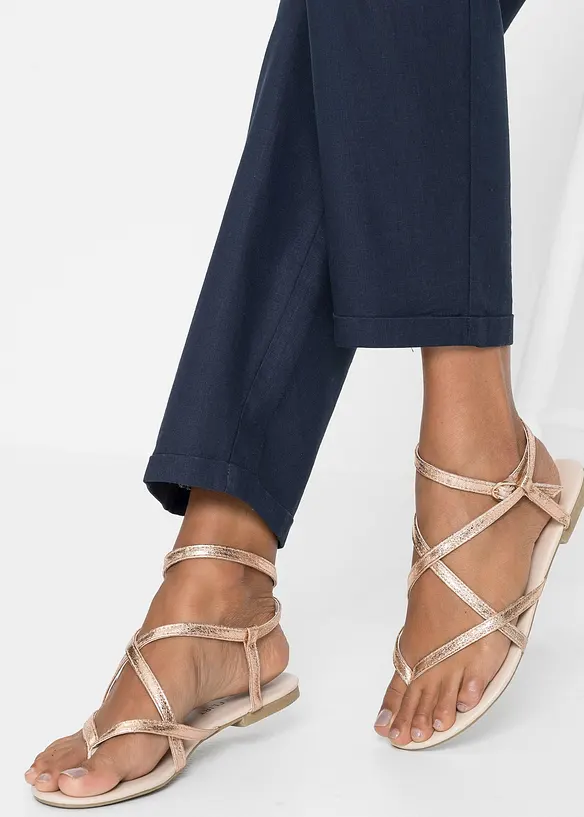 Pantaloni in misto lino, bonprix