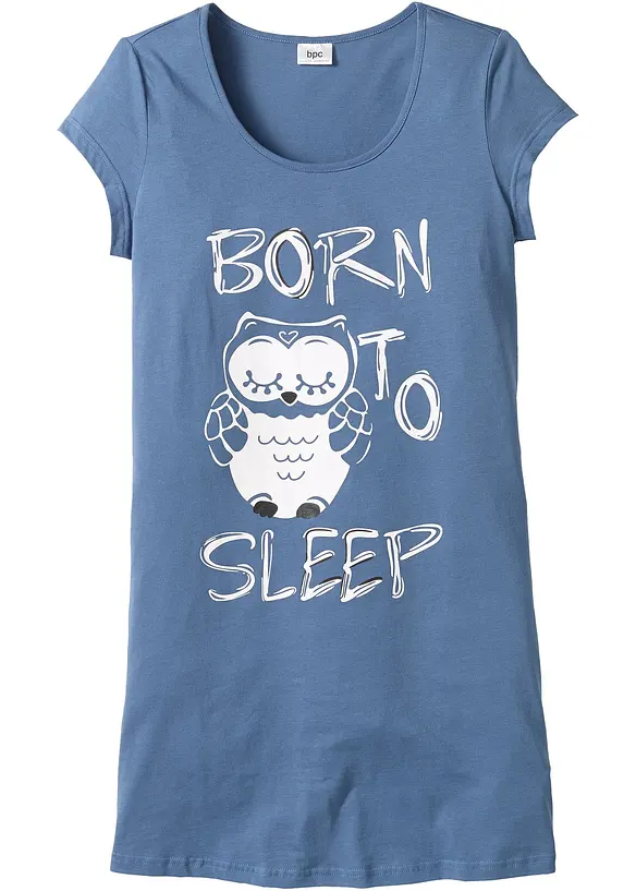 Camicia da notte corta in puro cotone, bonprix