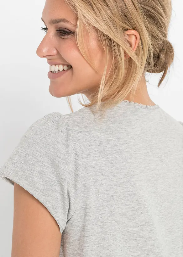 Camicia da notte per l'allattamento con cotone biologico, bonprix