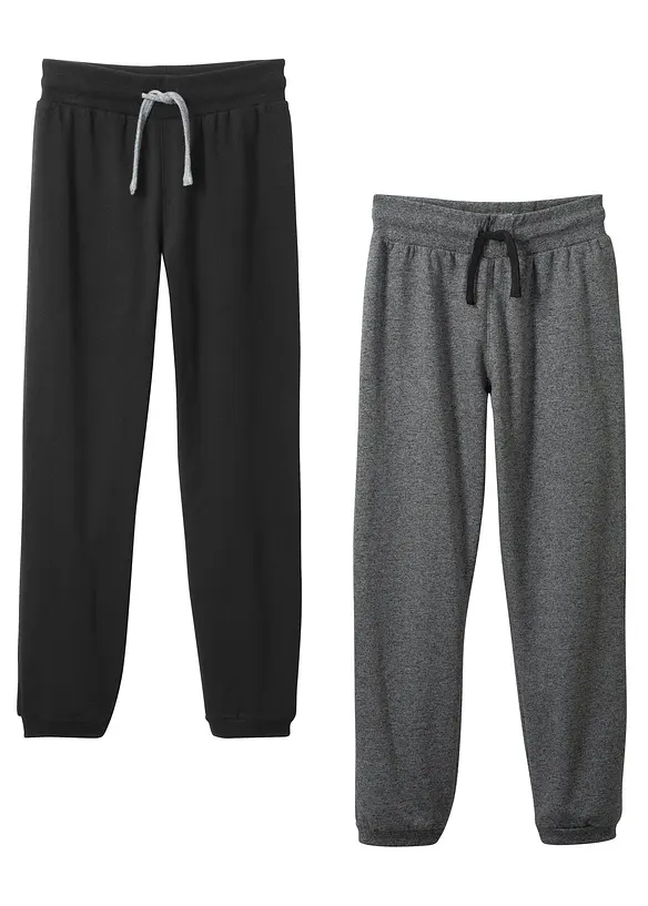 Pantaloni da jogging con cotone (pacco da 2), bonprix