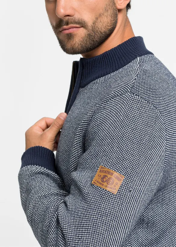 Cardigan con colletto alto, bonprix