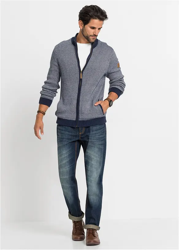 Cardigan con colletto alto, bonprix
