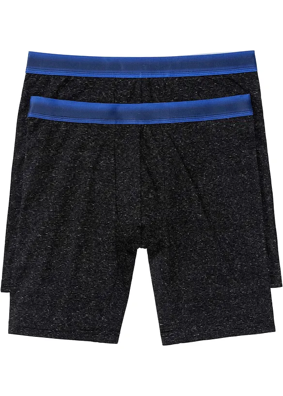 Boxer aderenti lunghi con cotone (pacco da 2), bonprix
