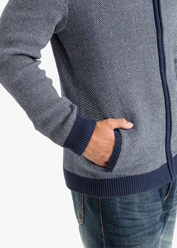 Cardigan con colletto alto, bonprix