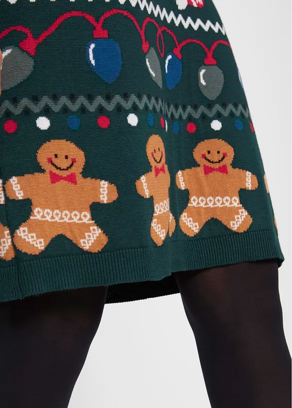 Abito in maglia natalizio con biscotti, bonprix