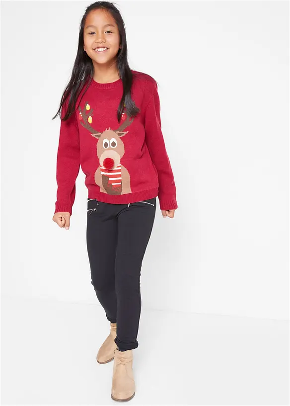 Maglione natalizio in filato fine, bonprix