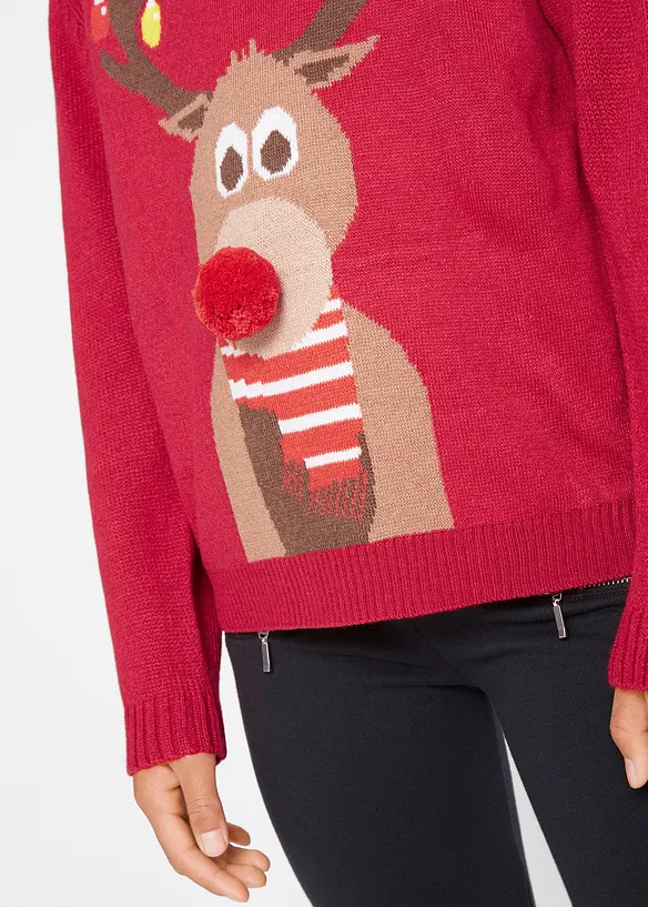 Maglione natalizio in filato fine, bonprix