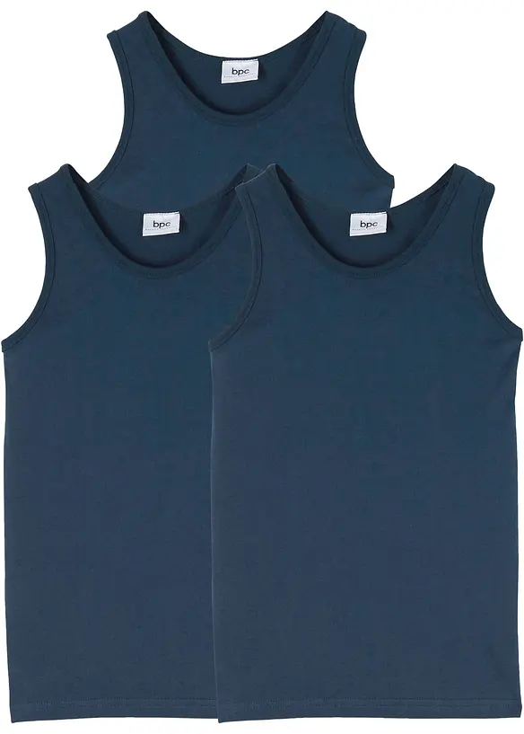 Canottiera con morbido cotone biologico (pacco da 3), bonprix