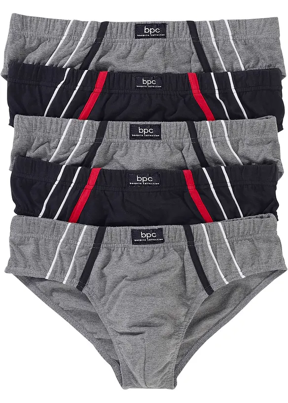 Slip alto con morbido cotone (pacco da 5), bonprix