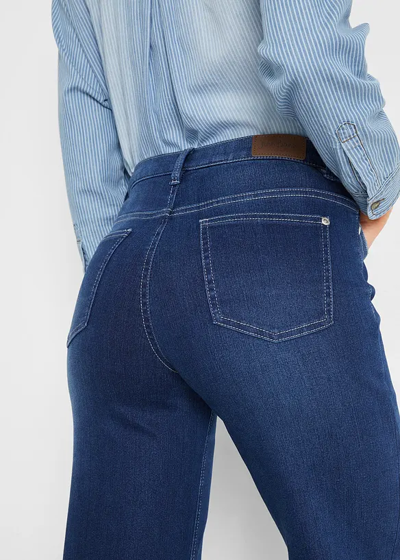 Jeans culotte cropped elasticizzati ultra morbidi, bonprix