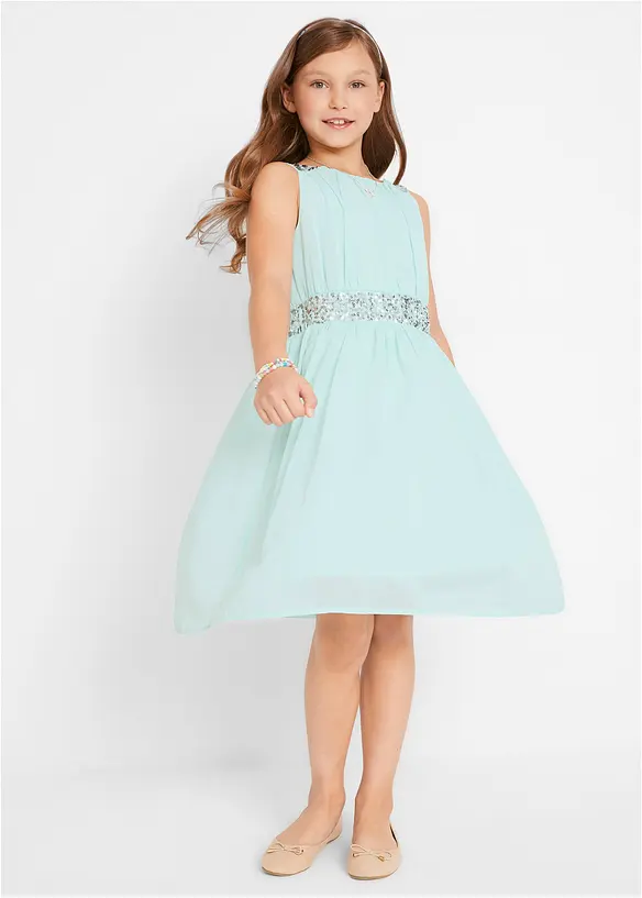 Abito in chiffon con paillettes, bonprix
