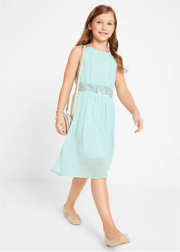 Abito in chiffon con paillettes, bonprix