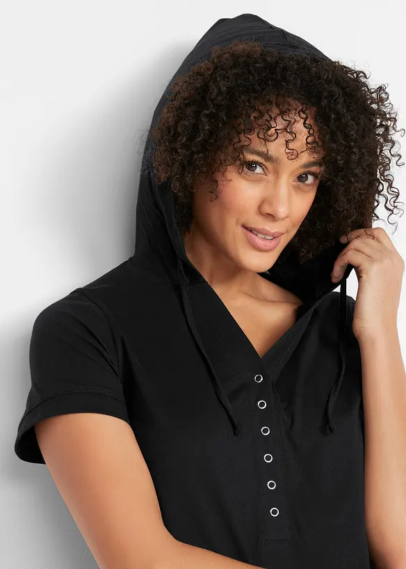 Abito in maglina di cotone a maniche corte, bonprix