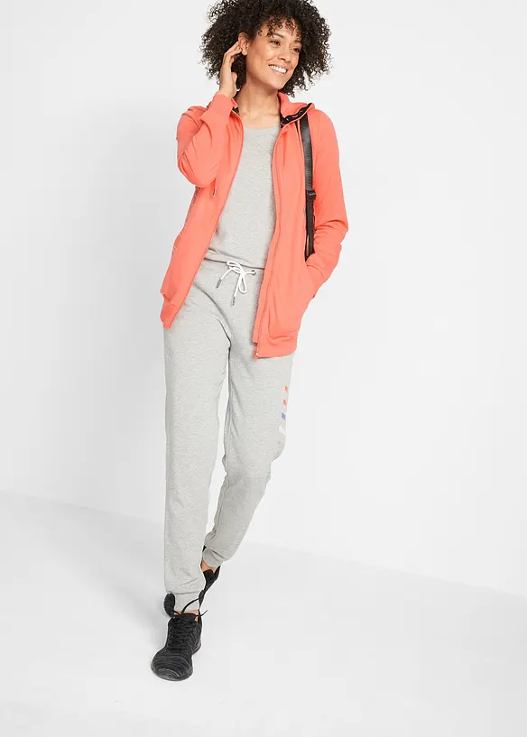 Felpa con zip e cappuccio, bonprix