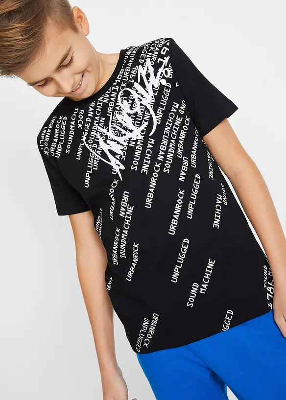 T-shirt slim fit in puro cotone, bonprix