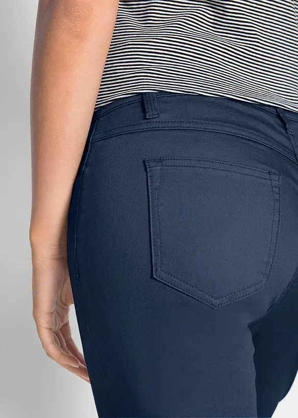 Jeans straight con cinta comoda, vita media, bonprix