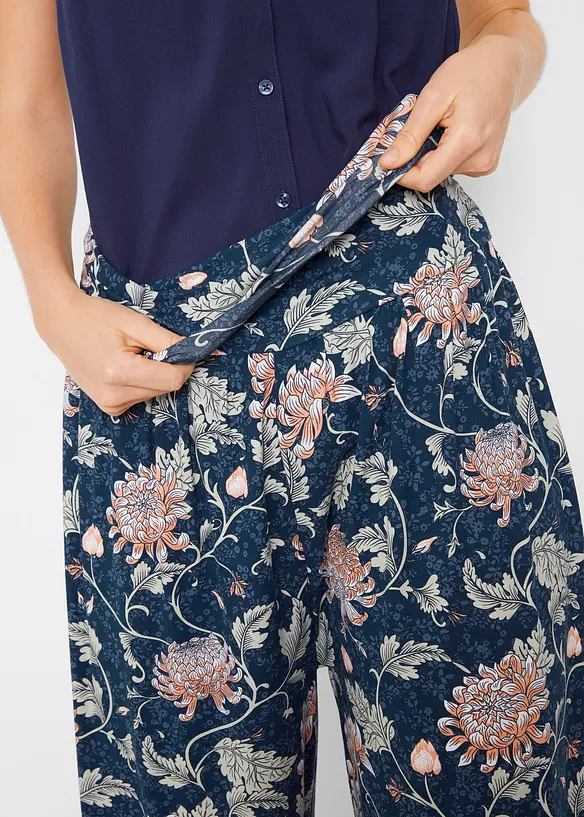 Pantaloni alla turca in jersey di misto viscosa, loose fit, bonprix