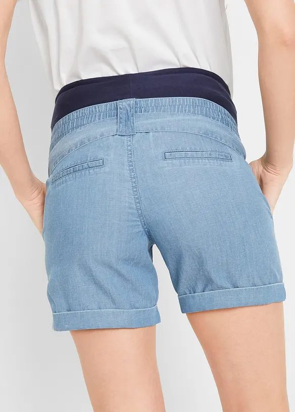 Shorts prémaman leggeri con lyocell e lino, bonprix