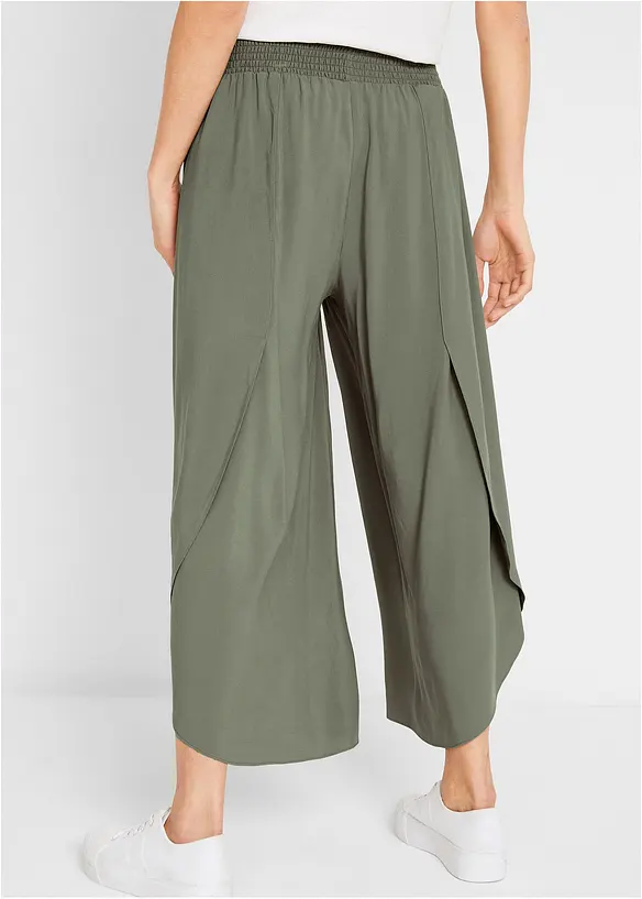 Pantaloni culotte al polpaccio in viscosa, bonprix