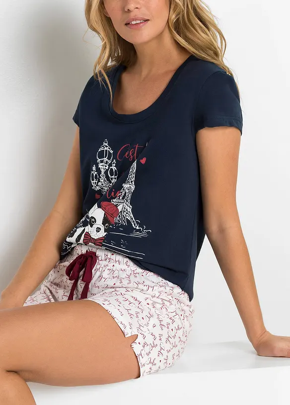 Pigiama estivo in puro cotone, bonprix