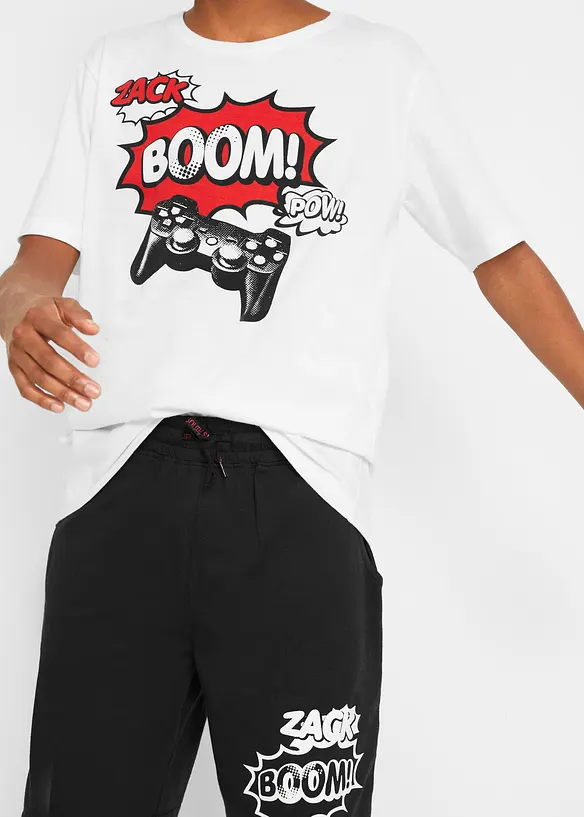 T-shirt e pantaloncini in jersey di puro cotone biologico (set 2 pezzi), bonprix