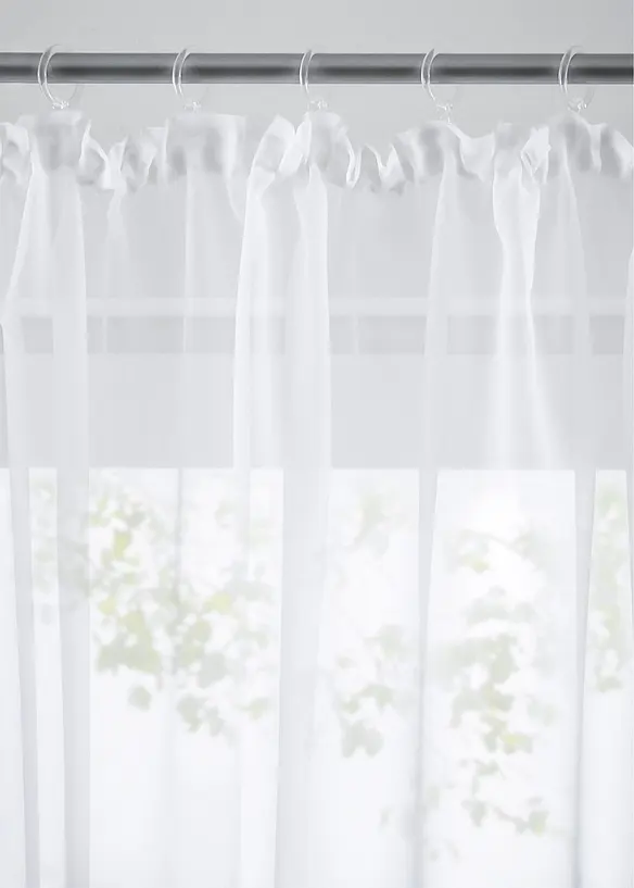 Tenda trasparente in tinta unita con poliestere riciclato (pacco da 1), bonprix