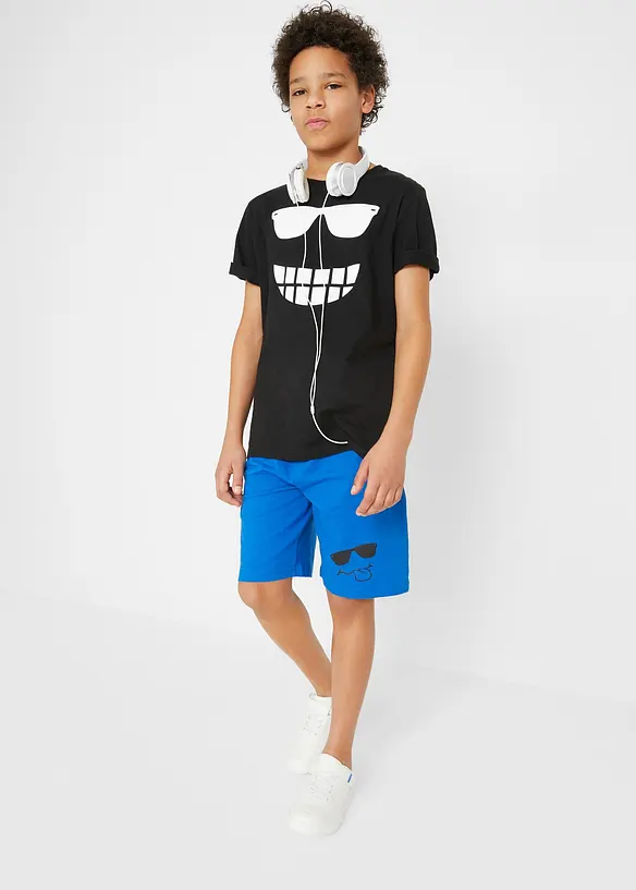 T-shirt e pantaloni corti in cotone biologico (set 2 pezzi), bonprix
